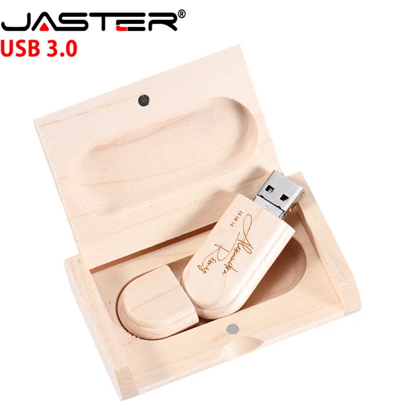 JASTER (более 10 шт бесплатный логотип) кленовый деревянный + коробка флеш накопитель