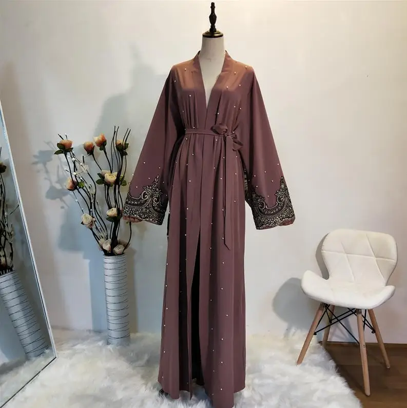 as picture cardigan Рамадан абайя s для хиджаб для мусульманок платье кафтан кимоно кардиган абайя Кафтан Дубай Катара ОАЭ Оман халат Femme Исламская одежда - Цвет: as picture cardigan
