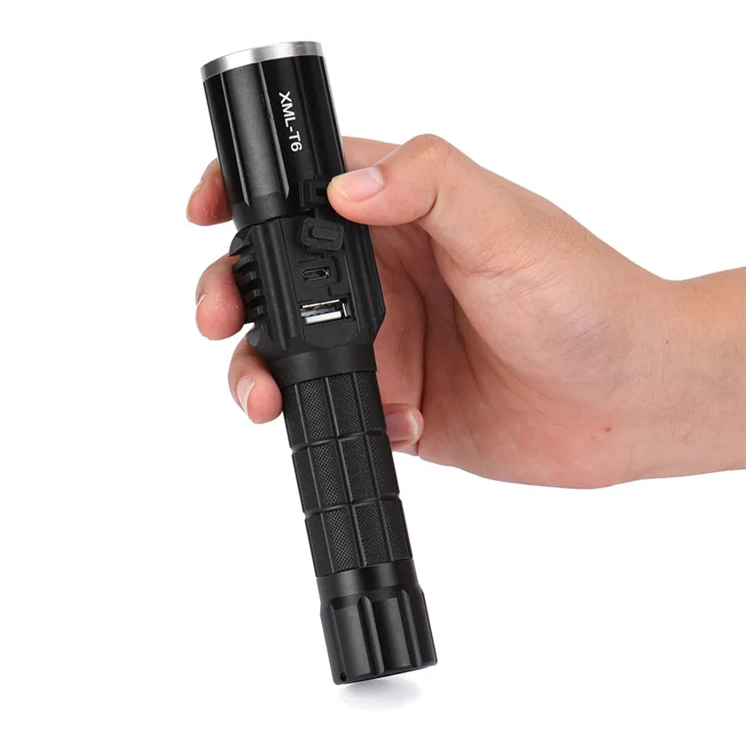 Фонарик с зарядкой от usb светодиодный 3800 люмен аккумулятором 18650|t6 torch|xm t6cree xm |