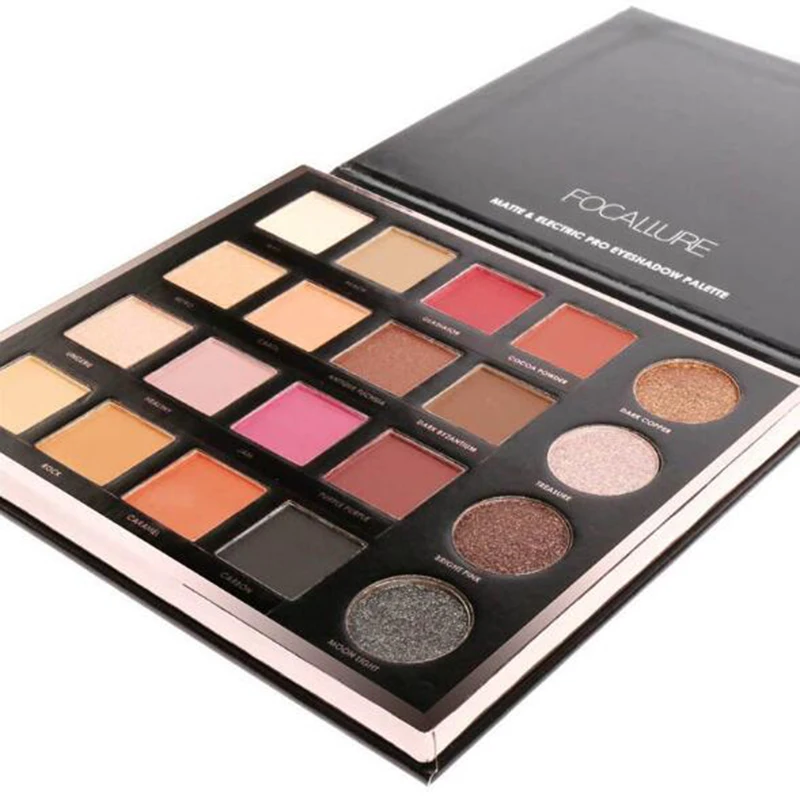FOCALLURE профессиональная палитра 20 цветов матовые и электрические Pro Тени для век
