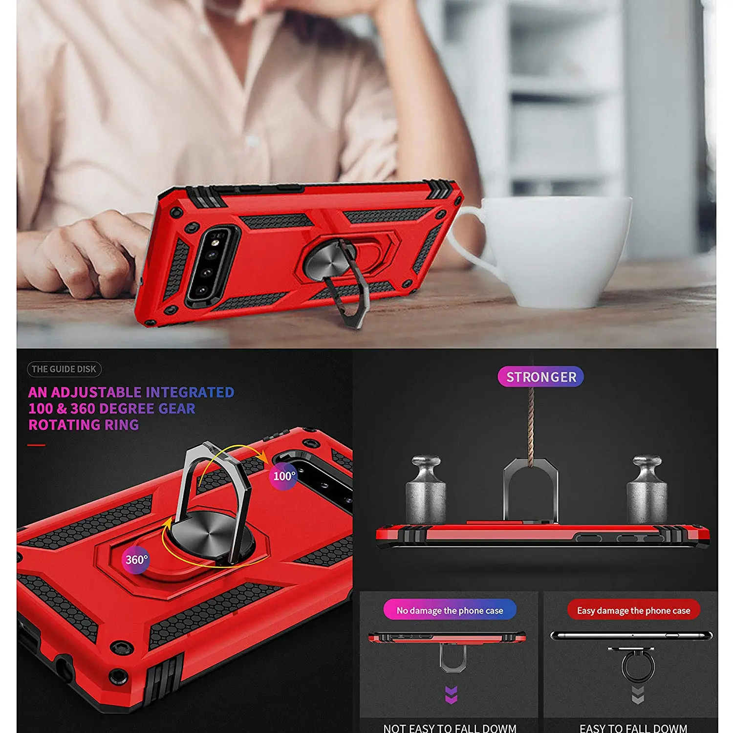 Чехол для Samsung Galaxy S10 S9 S8 Plus S10e Note 9 10 чехол с кольцом подставкой A70 A50 A40 A30 A10 A7 A91 A81