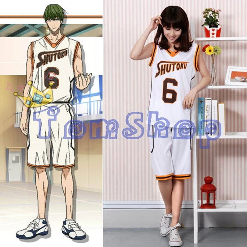 Аниме Kuroko no Basuke Баскетбол куроко SHUTOKU нет. 6 Midorima Синтаро баскетбольный костюм для