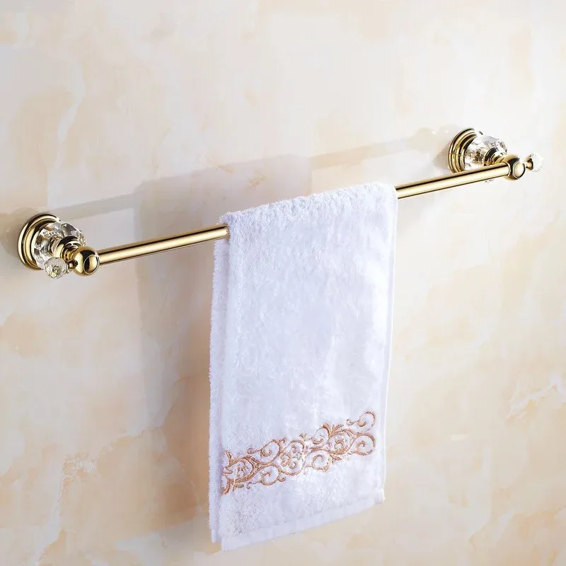 Золотой кристалл одно полотенце бар держатель для полотенец золото закончено