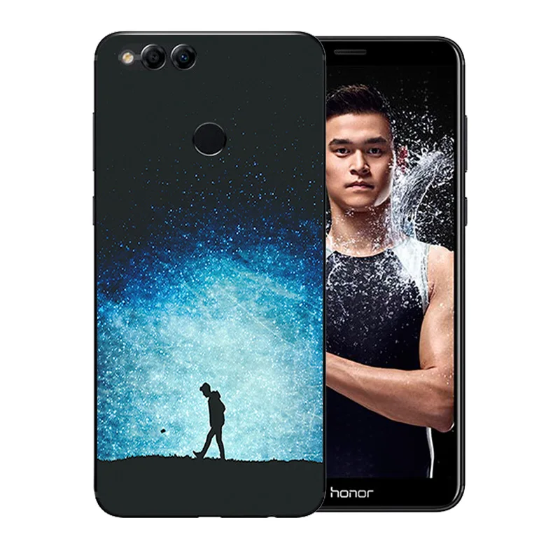 5 93 дюймов для Huawei Honor 7X чехол телефона с узором ночного неба мягкий силиконовый