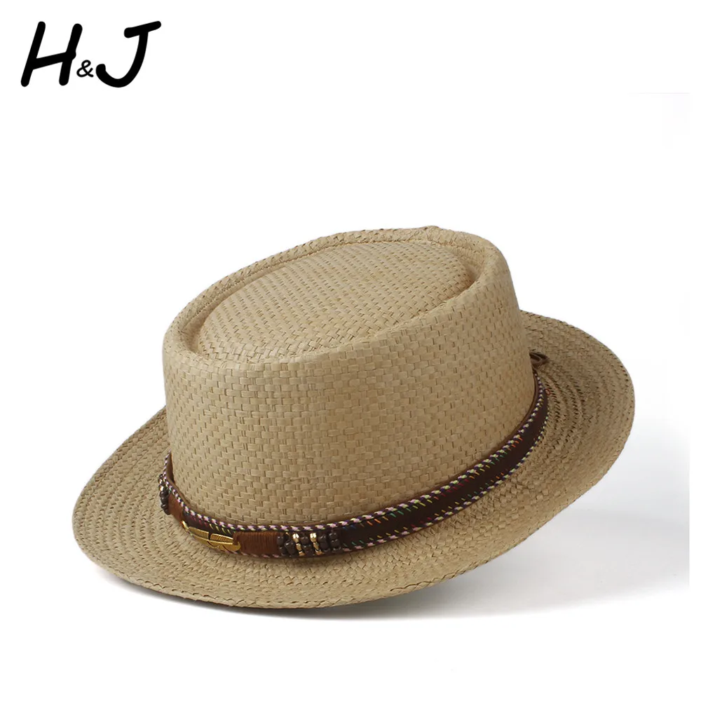 Новая летняя соломенная шляпа от солнца для женщин и мужчин с пирогом из свинины