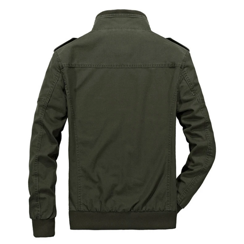 Обойдя продажи военной куртки Для мужчин Осень Slim Fit хлопковая куртка Для мужчин Повседневное куртки-бомберы Армейский зеленый мужской верхней одежды 5XL/6XL