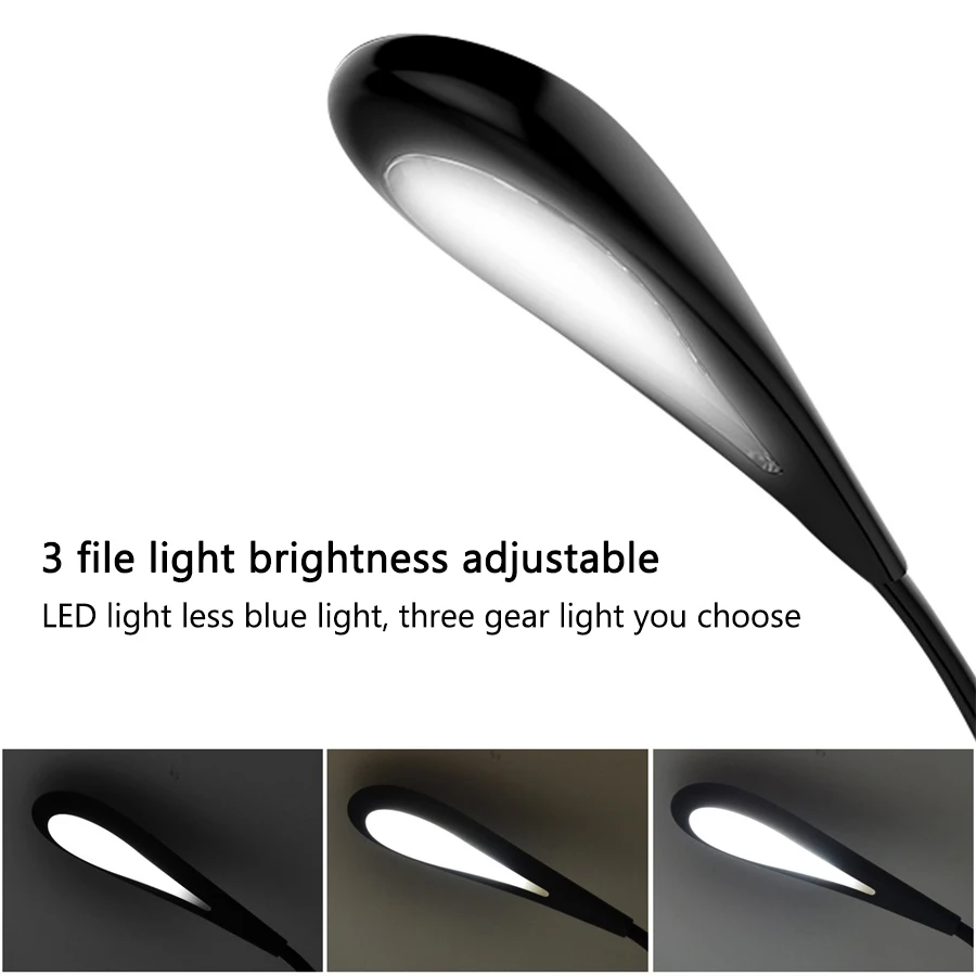 3 Modes Desk lamp USB LED Table Lamp Flexible With Touch Switch Bed Reading Book Light | Лампы и освещение