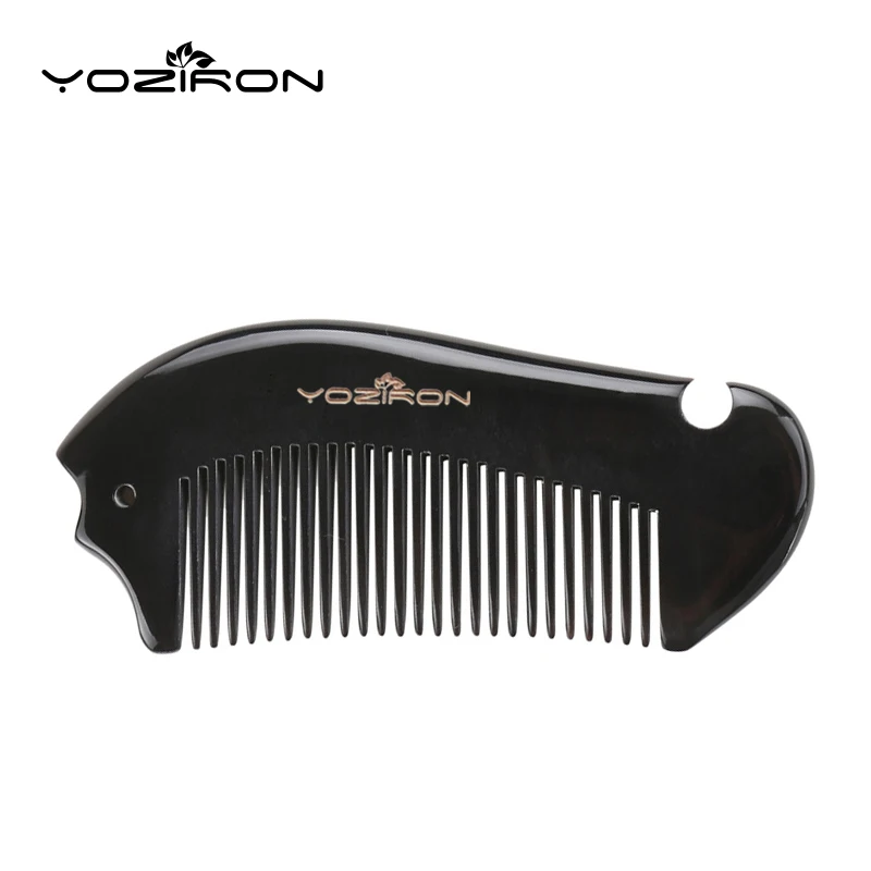 Yoziron Природный бык рогом Уход за волосами детей карман гребень мелкими зубами
