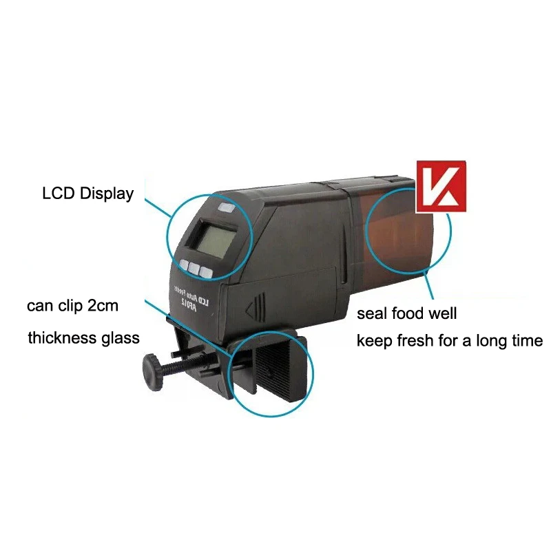 Автоматическая аквариумная кормушка для рыб регулируемый объем цифровой