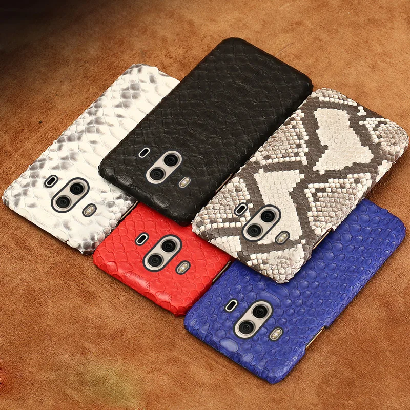 Роскошный кожаный чехол из кожи питона задняя крышка для HUAWEI Mate 10