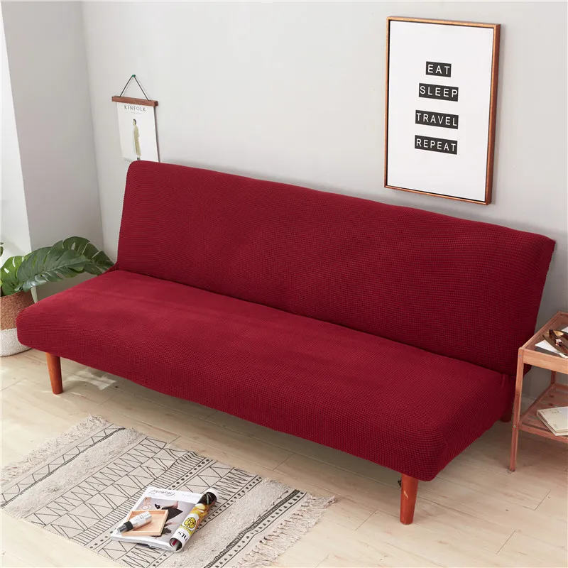 Винно красный цвет растягивающийся полноразмерный чехол для дивана складной