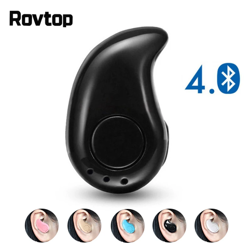 Rovtop мини беспроводные Bluetooth наушники в ухо Спорт с микрофоном гарнитура вкладыши