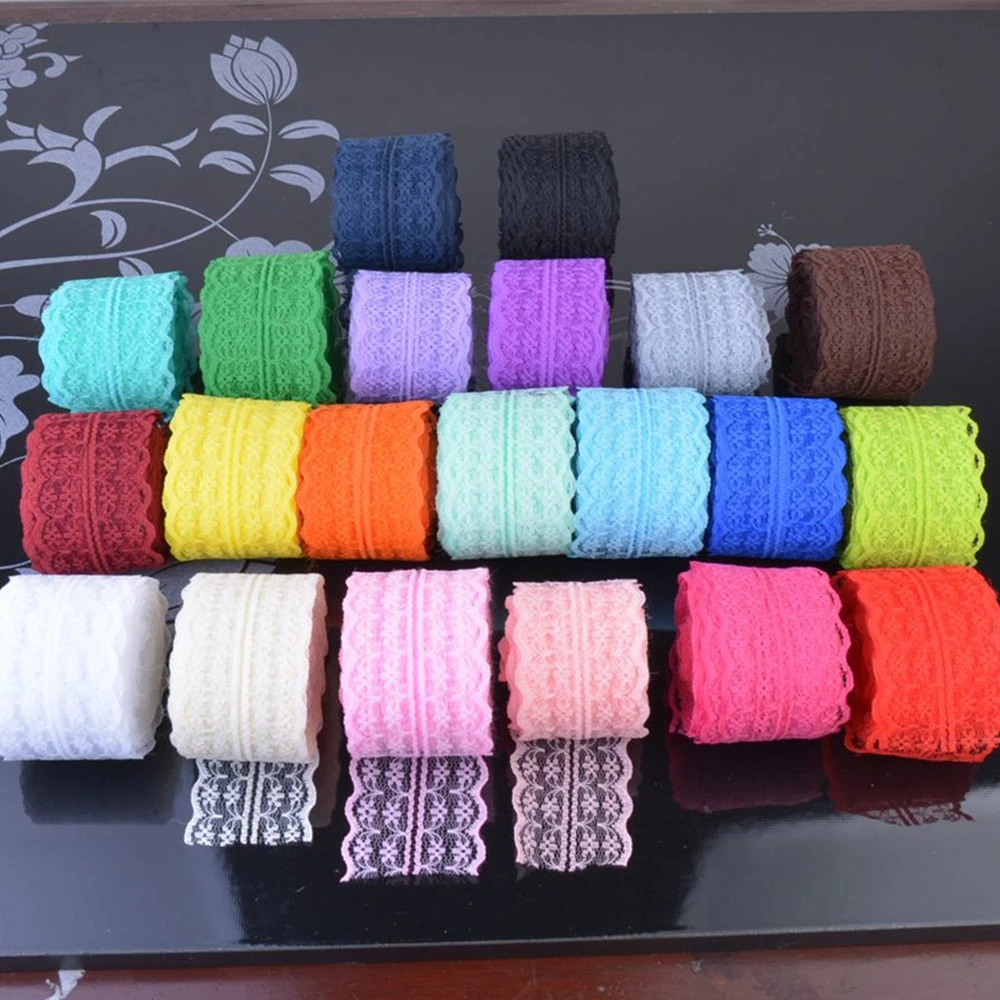 10 ярдов/партия белая кружевная тесьма для шитья 45 мм | Дом и сад