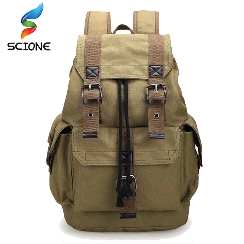 

Hot Outdoor Sports Travel Luggage Army Bag Canvas Hiking Backpack Camping Tactical Rucksack Men Military Backpack mochila
