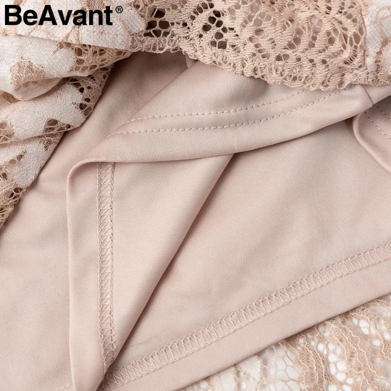 BeAvant сексуальный кружевной комбинезон женский короткий v-образный вырез ремень