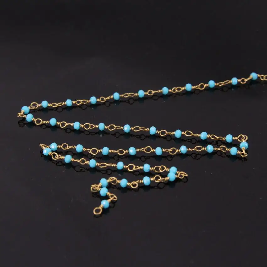 Цепочка с гранеными бусинами 5 м 2 х3 мм | Украшения и аксессуары