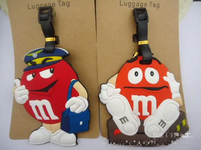 Creative M Bean and bean chocolate Luggage Tag 5Pcs Kawaii gift Children's favorite color toy | Игрушки и хобби