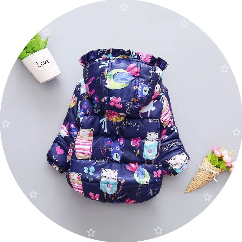 Зимняя куртка BibiCola для девочек детское флисовое пальто детская парка с капюшоном