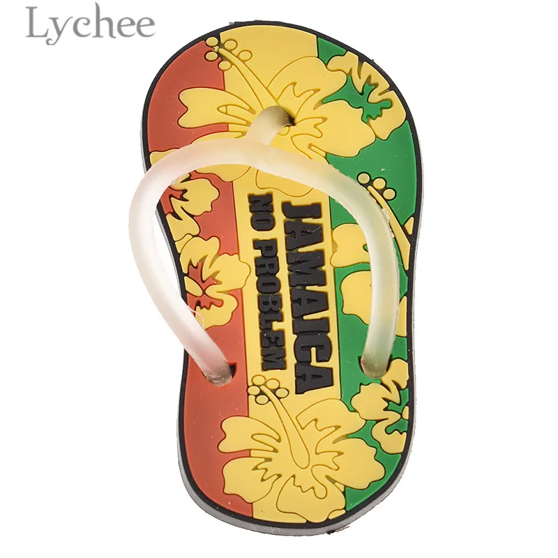 Lychee Life Jamaica тапочки дизайн магнит на холодильник 3D резиновый для холодильника