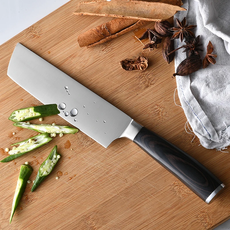 FHEAL 7/8 дюймов японские кухонные ножи из высокоуглеродистой нержавеющей стали нож
