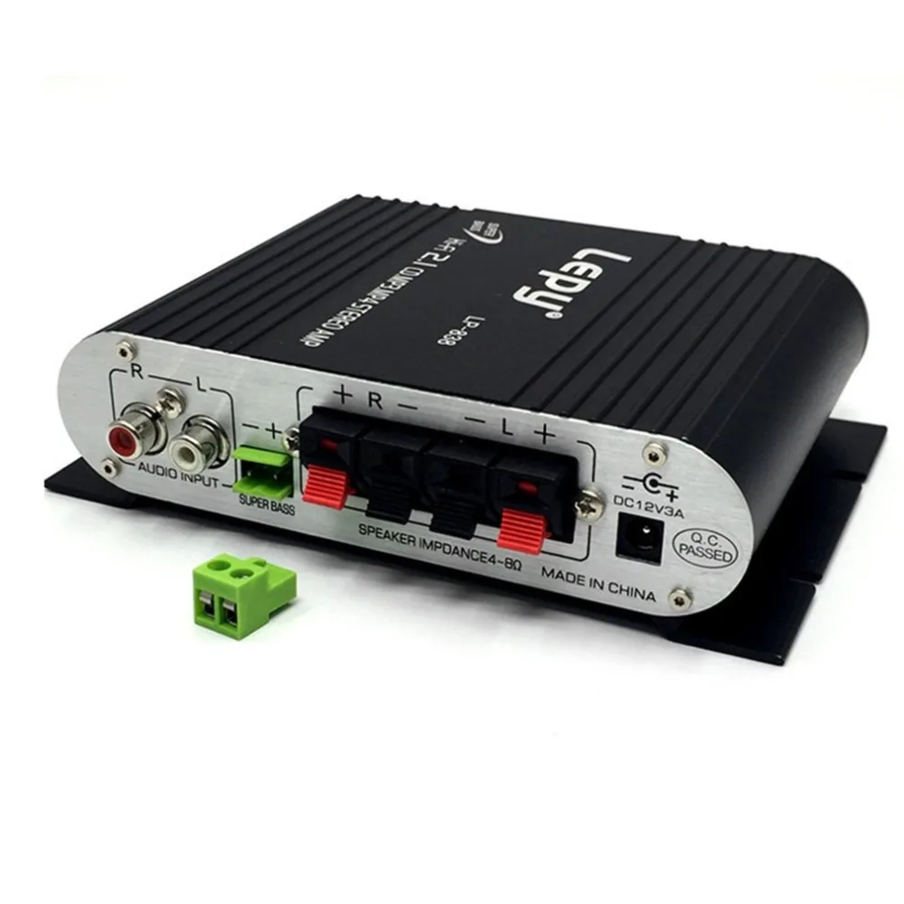 Портативный усилитель мощности LP-838 Hi-Fi 2 1 MP3 радио аудио стерео бас динамик бустер