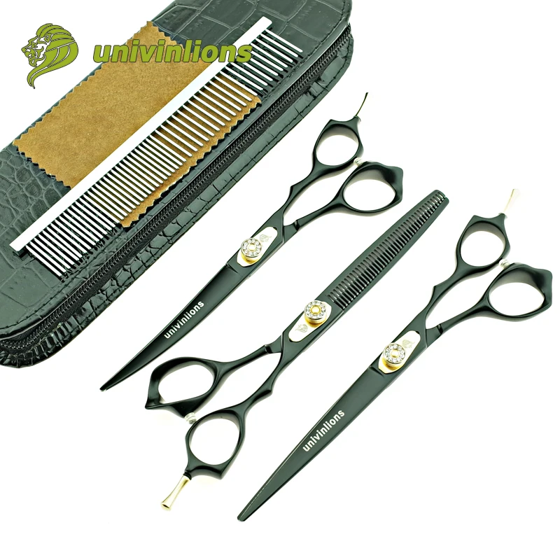 7 &quotЧерные ножницы для груминга домашних животных изогнутые собак