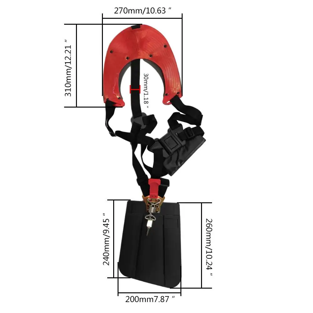 Ремень для стриммера быстросъемный садовый триммер с двойным плечевым ремнем