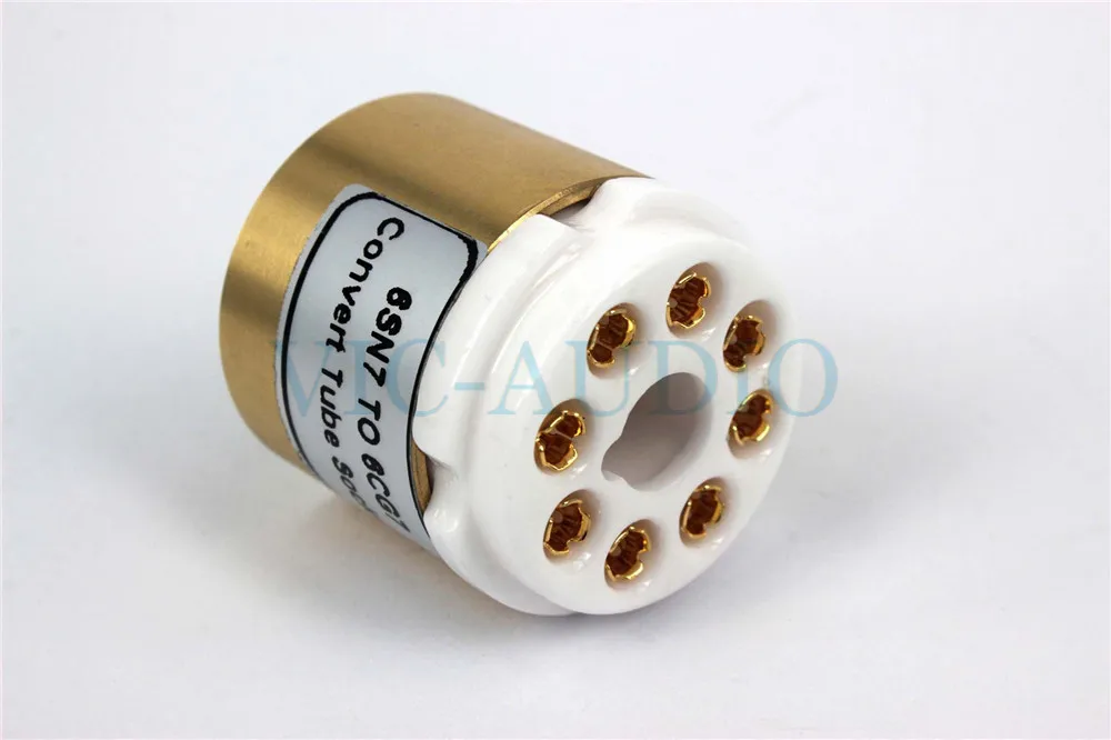 1 шт. 6SN7 (сверху) до 6CG7 или 6FQ7 трубка 8 контактов 9 DIY звуковая вакуумная адаптер