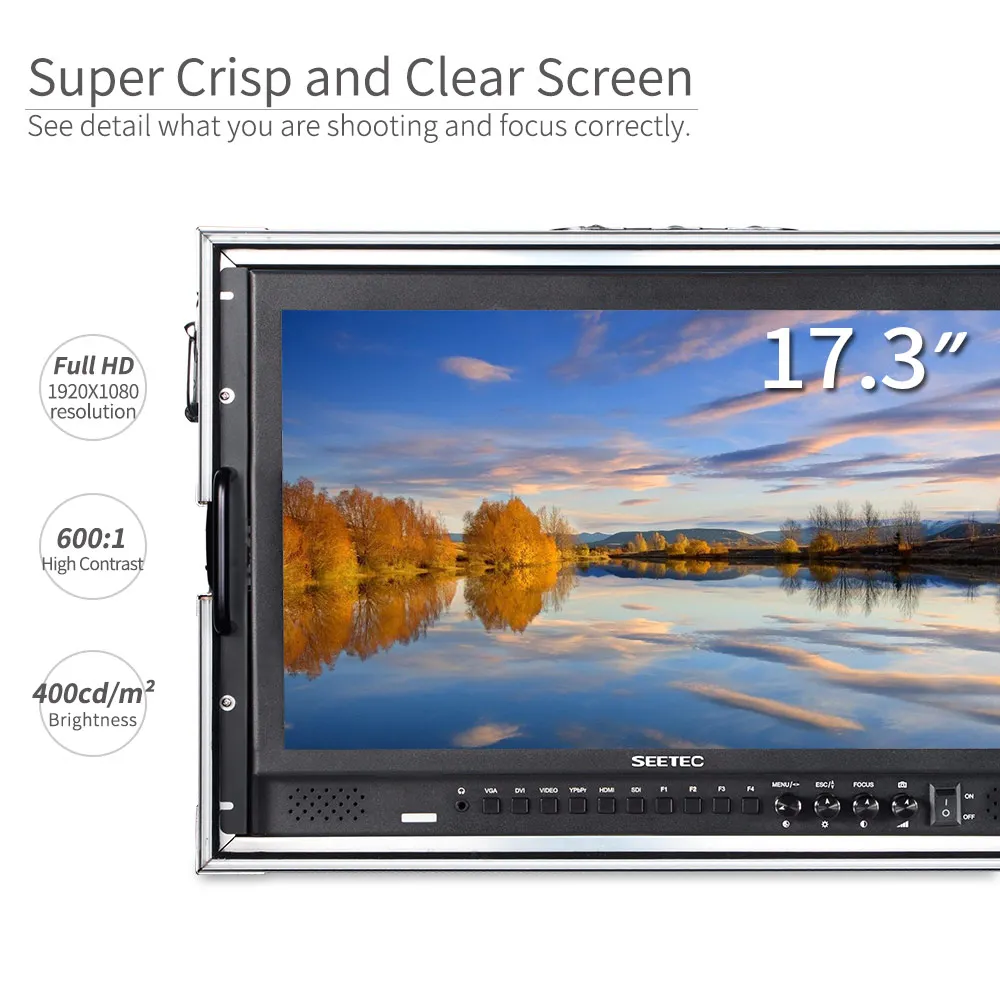 Монитор Seetec для вещания 17 3 дюйма IPS 3G SDI HDMI с AV YPbPr переносной ЖК монитор