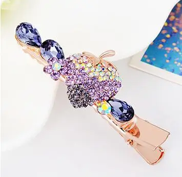 1PC hair pins rhinestone duck clip 2018 new style strawberry design | Украшения и аксессуары
