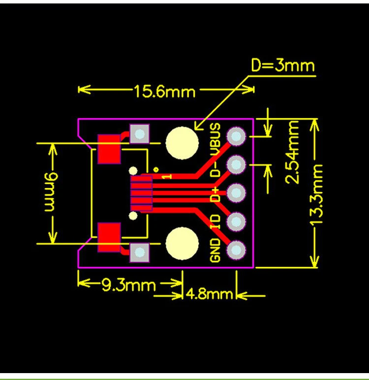 10 шт. MICRO USB для dip адаптер 5PIN разъем PCB конвертер