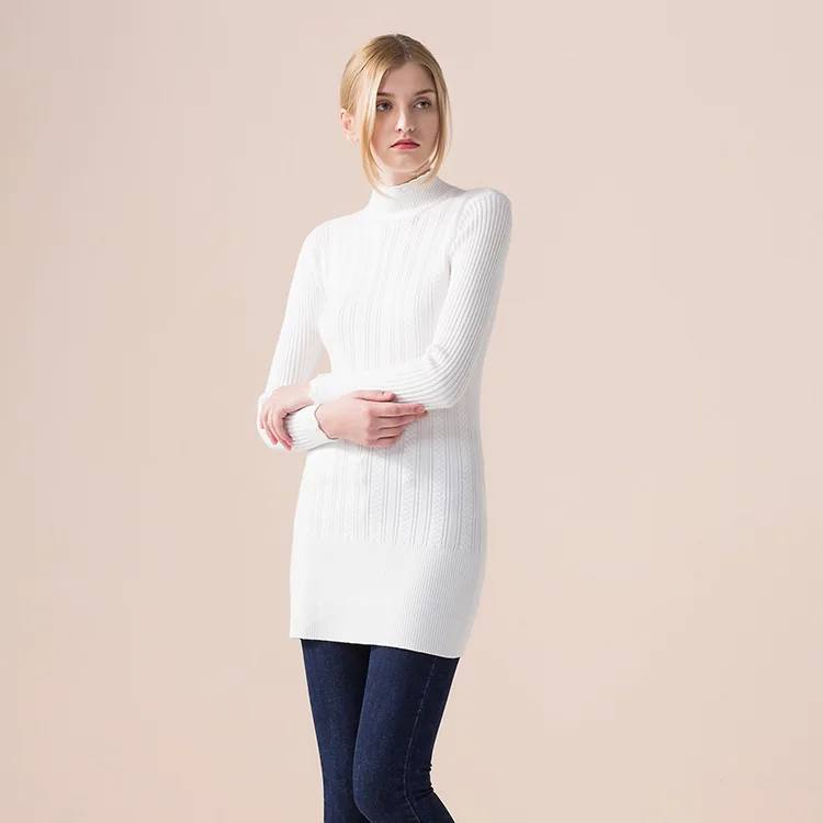 2018 New Winter Fashion Casual Women Sweater Solid Thick Turtleneck Ladies Clothes Womens Knitted Sweaters And Pullovers | Женская