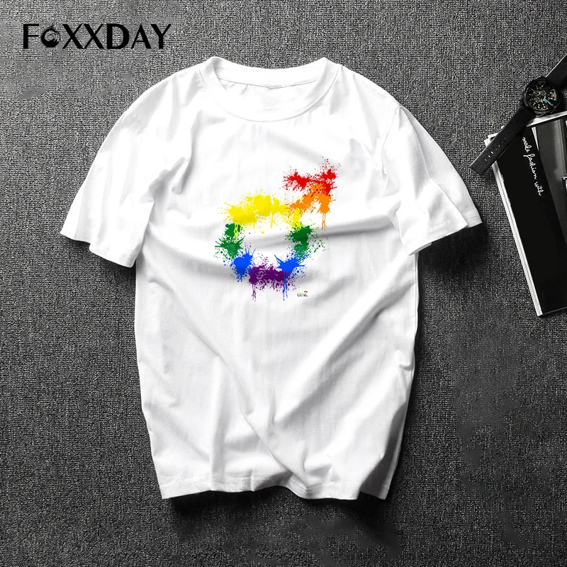 Радужные хлопковые футболки Pride ЛГБТ для геев и лесбиянок коллекция 2019 года