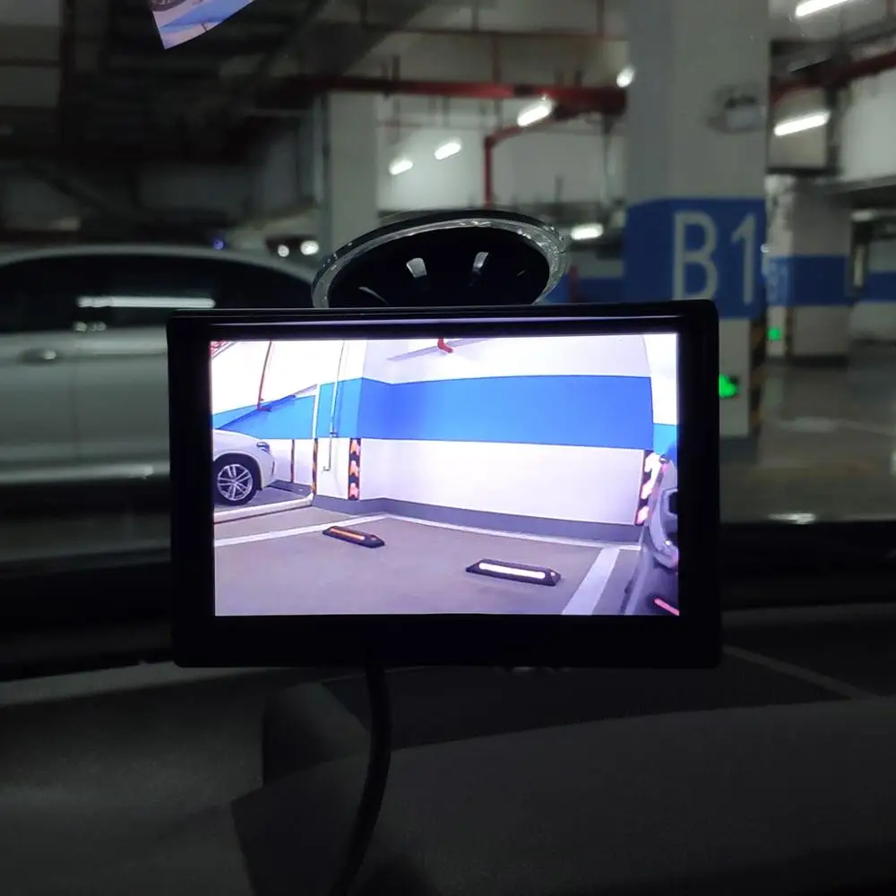 Резервный ЖК монитор заднего вида с присоской и 4 контактным разъемом для MPV SUV Horse