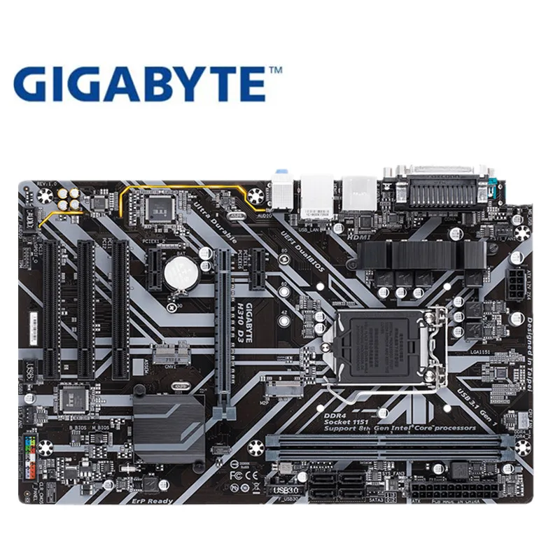 Для Gigabyte оригинальная новая материнская плата разъем H310M LGA 1151 DDR4 USB3.0 SATA3.0 для