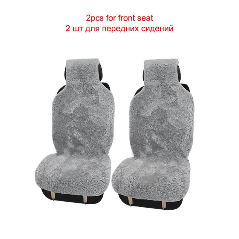 camel 2pc front seat AUTOROWN Накидки на автокресло из вьющийся овчины Универсальный размер Меховые накидки осень-зима Автотовары натуральная овчина Накидки на сиденья автомобиля Аксессуары в салон для Toyota Kia Honda Lexus Audi - Название цвета: camel 2pc front seat