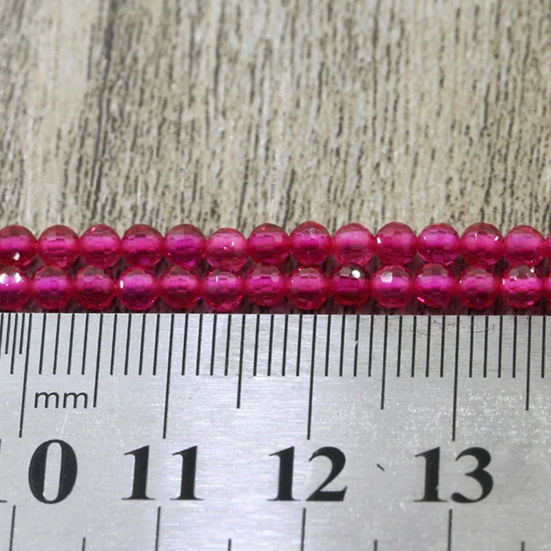 Fashion 1 Strand 15 Inch Natual Red Corundum Faceted Roundel Cut Beads gems Shining Gem Stone Micro Size 2mm/3mm | Украшения и