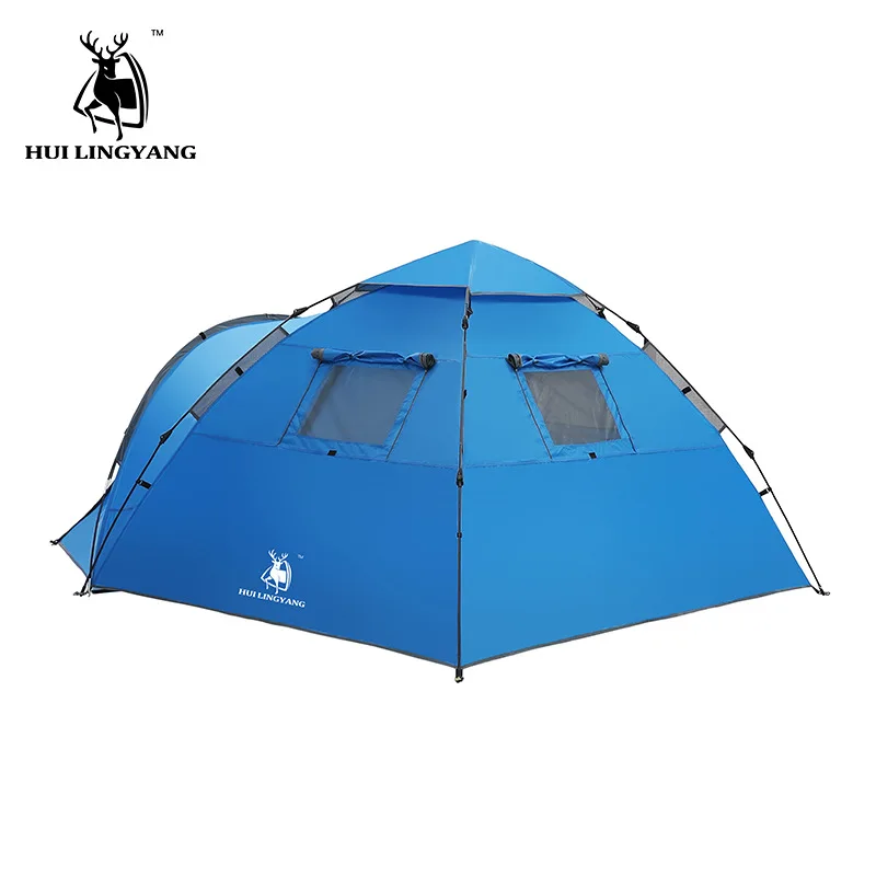 Палатки для кемпинга большие двухслойные палатки 3-4 человек гидравлические