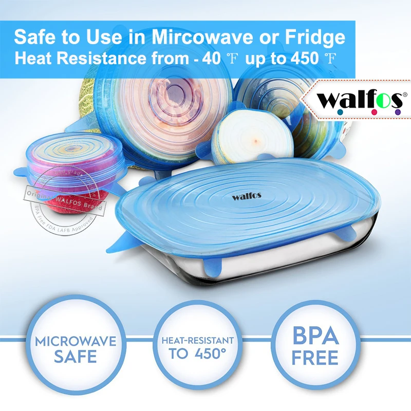 Многофункциональная пищевая пленка WALFOS 6 шт. для сохранения свежести пищи