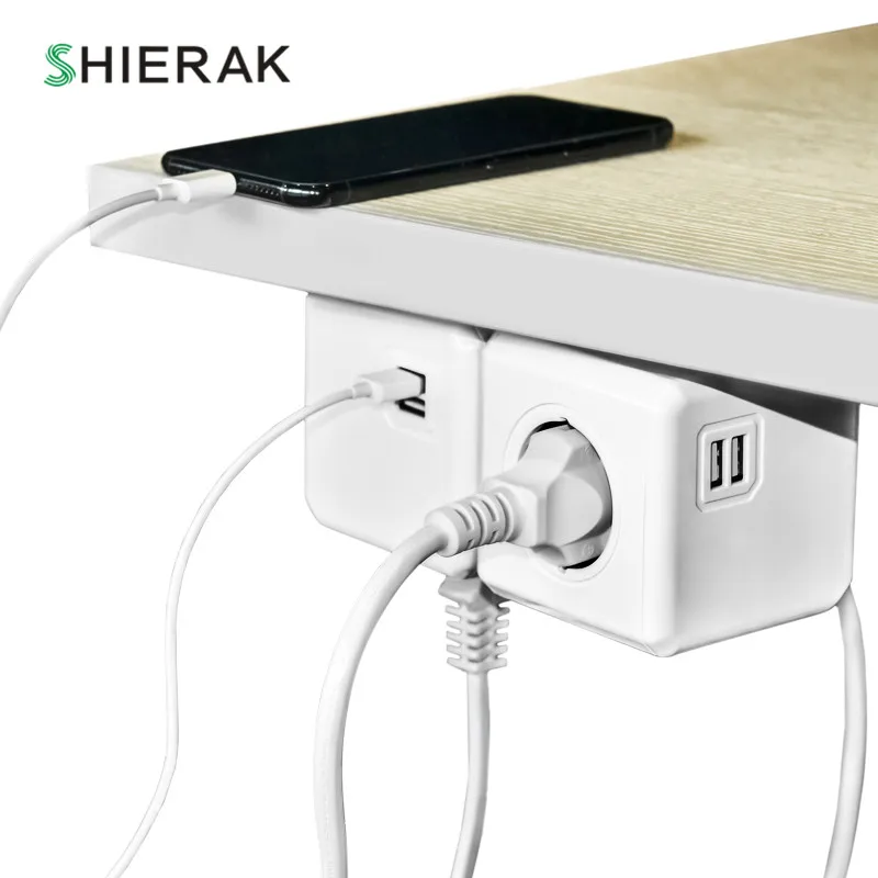 SHIERAK, умный дом, Силовая розетка, европейская вилка, 4 розетки, 2 порта usb, адаптер, удлинитель, адаптер, мульти переключаемые розетки