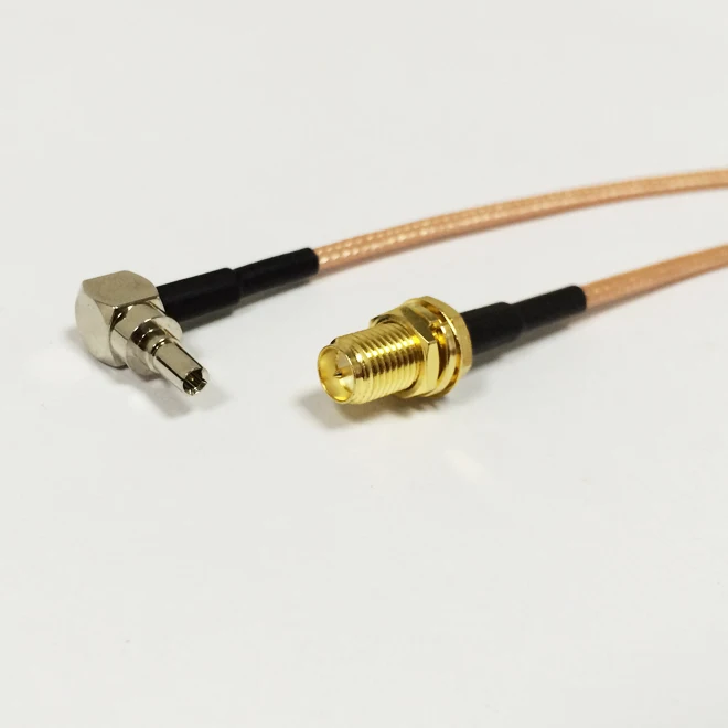Кабель с обратным разъемом RP SMA female для CRC9 кабель pigtail под прямым углом 3G 4G HUAWEI ZTE USB