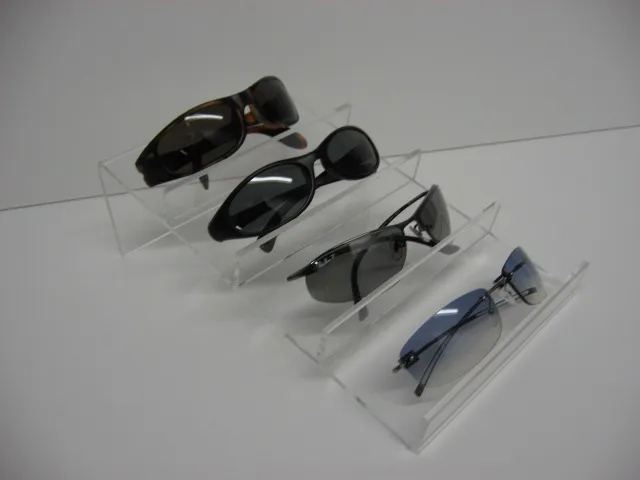 

Acrylic 4 Pairs Sunglasses Rack Eyewear Holder Glasses Display Stand