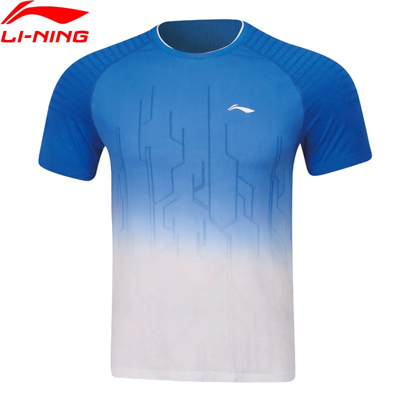 Мужские футболки для бадминтона Li Ning спортивные стандартного кроя из сухой