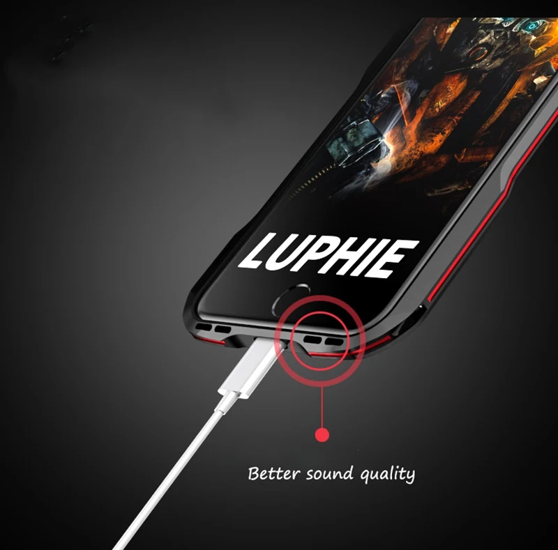 LUPHIE бренд Роскошный металлический каркас ультра тонкий Hoesje чехол для iPhone 8 Plus