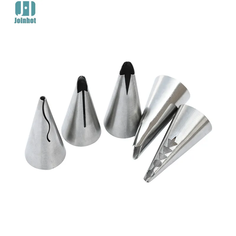 

5pcs Stainless Steel Ruffle Piping Nozzles Icing Pastry Cake Decorating Tools