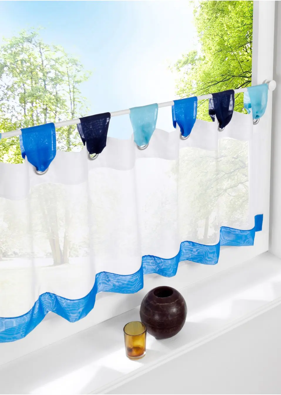 Разноцветные полузанавески из пряжи для кухни римские маленькие кофейные тюли