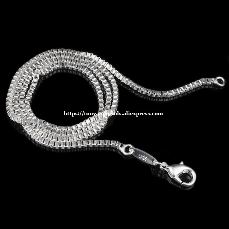 Застежка карабин Посеребренная 1 4 мм 16/18/20/22/24 дюйма|box chain|silver platedsilver chain |