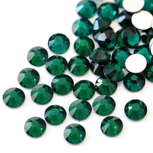 Emerald 2028 SS3-SS10, разноцветные стеклянные кристаллы, не Горячие Стразы, стразы для дизайна ногтей, блестящие стразы для украшения ногтей B0886 - Цвет: Emerald