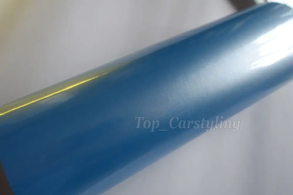 Blue Pearlescent glossy Candy vinyl Wrap with Air Free Shell Gloss Pearl cast Vehicle wrapping Film covers 1.52x20m/Roll |