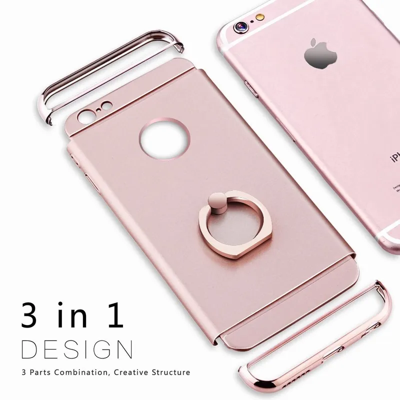 Ультратонкий гибридный жесткий чехол из поликарбоната с металлическим кольцом